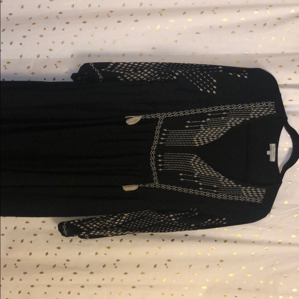 Long Black Boho Dress